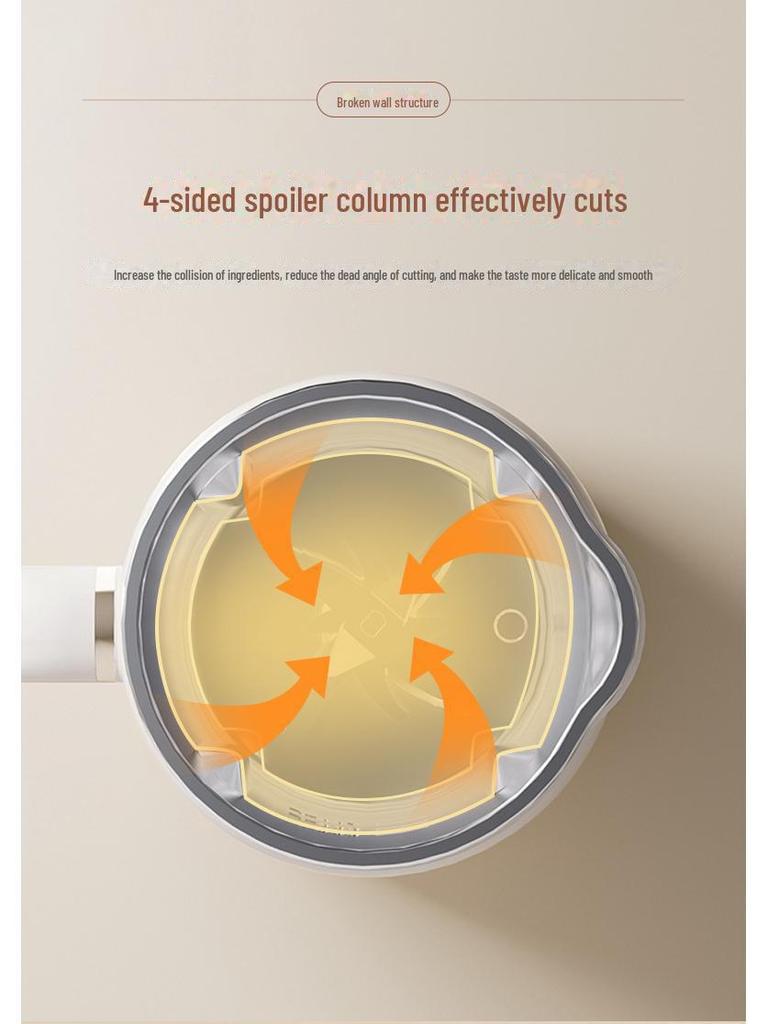 Многофункциональная портативная бесшумная соевая молоковарка с антипригарным покрытием и функцией отжима сока