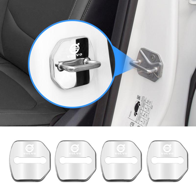 4pcs Car Door Lock Cover Antirust Protective Cap For Volvo Xc60 XC40 EX40 Xc90 S60 S90 EX30 V40 V60 V50 V90 S80 C40 V70 XC70 C30