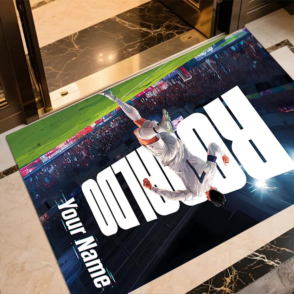 Cristiano Ronaldo (64) Personalized Name Floor Rug Office Rug Perfect for Outdoor Dormitory Decorate room Game Room Anti-slip Rug Office home decor