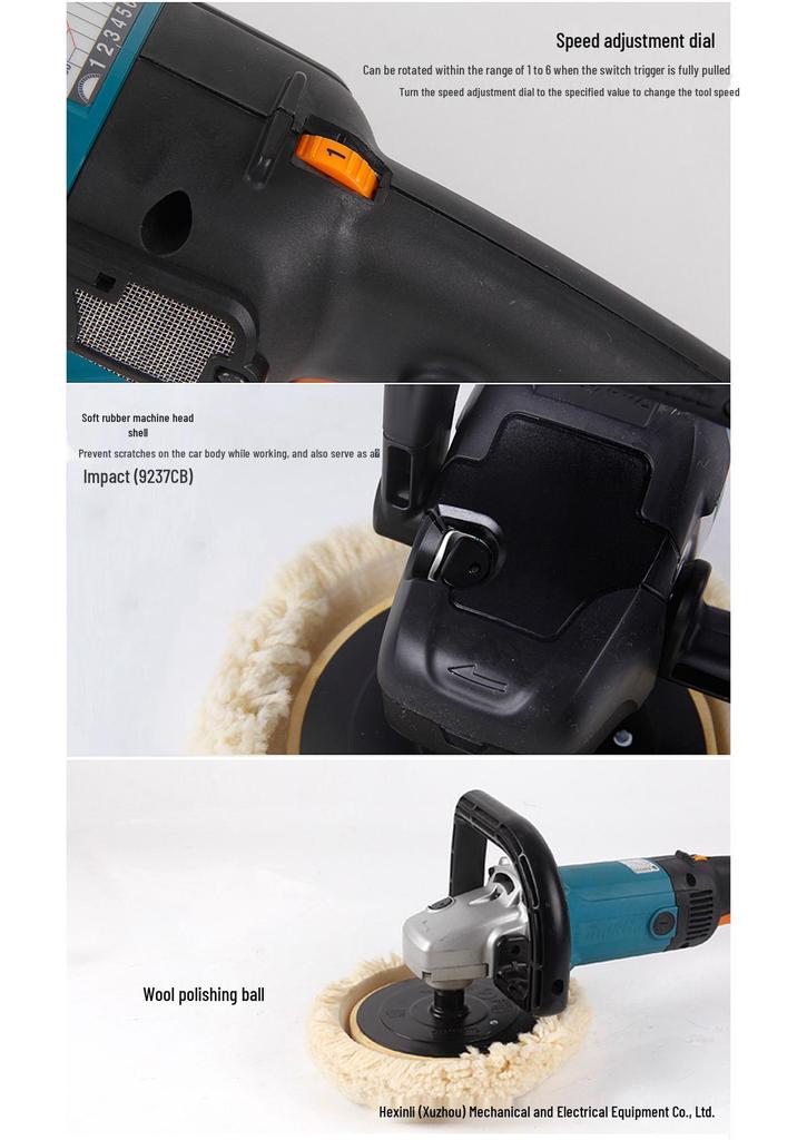 Makita 9237CB 180мм 1200Вт Эксцентриковая шлифмашина и полировальная машина для детейлинга автомобилей