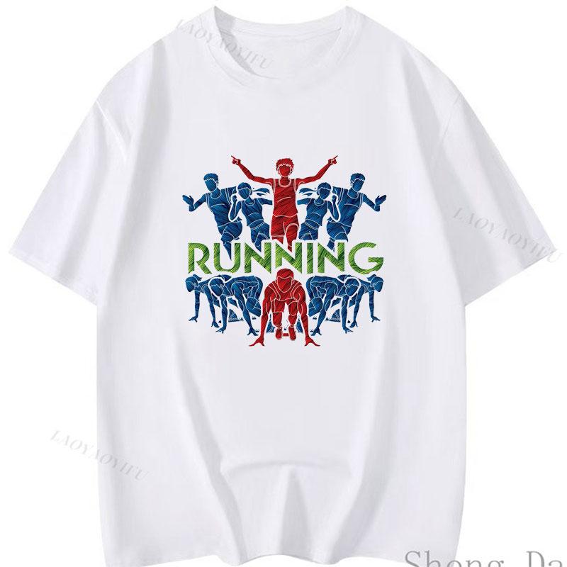 Футболки Run Athletics Беговая футболка Одежда для улицы Летняя с коротким рукавом Круглый вырез Повседневные спортивные футболки