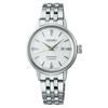 Женские механические автоматические часы Seiko Presage SRRW005 30 мм Белый циферблат Календарь даты Нержавеющая сталь