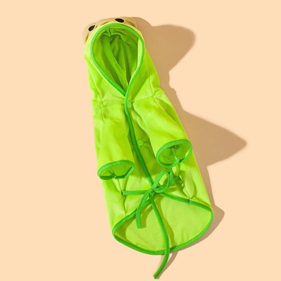 Одежда для домашних животных, модная мультяшная лягушка, пальто для домашних животных, дизайн на пуговицах, удобные теплые собаки