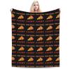 Cool Fun Pepperoni Pizza and Slices Graphic Throw Blanket  Soft Warm Quality for Kids Boys Girls Bedspread for Spring Outdoor Us