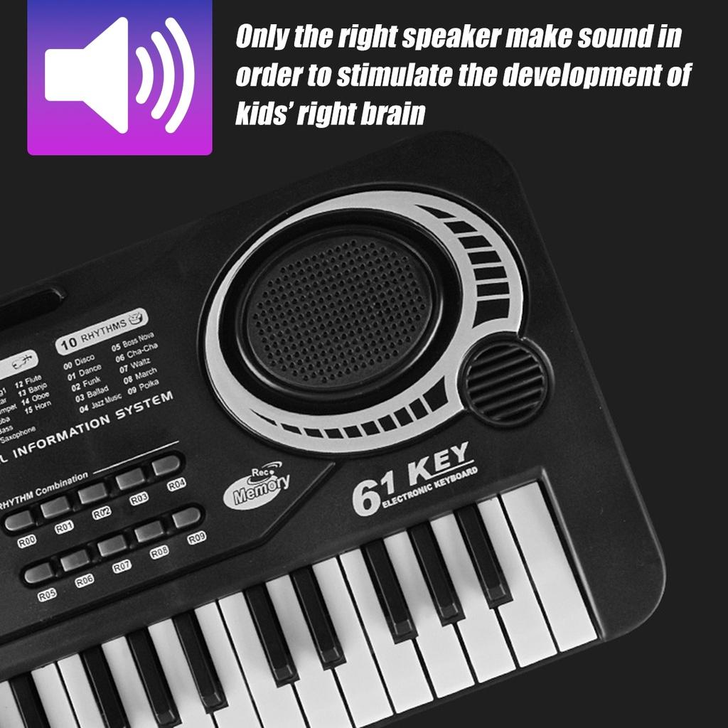 61 Keys Piano Digital Electronic Organ Keyboard Pianos Musical Instruments Electric Piano with Microphone for Children