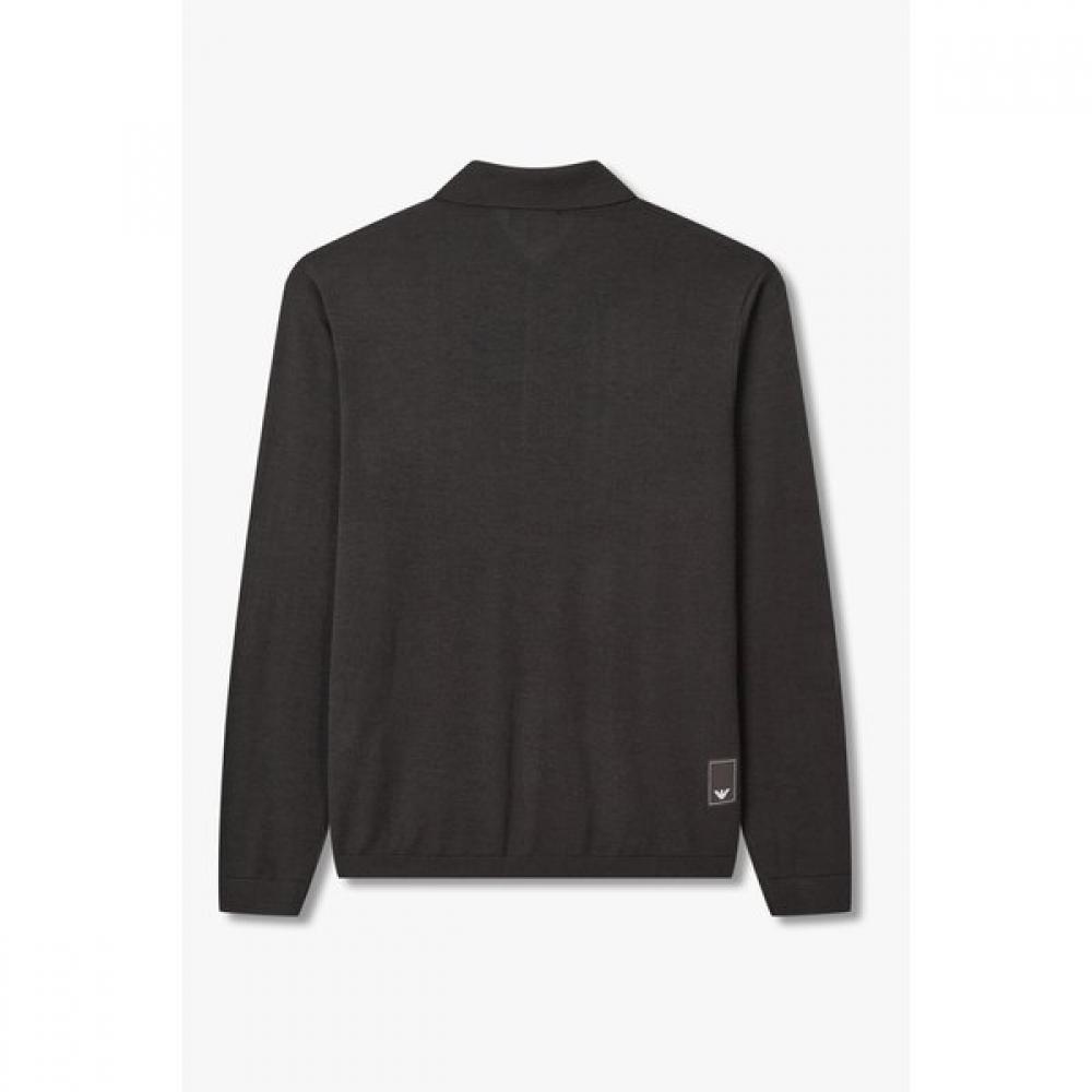 Emporio Armani Men S Square Logo Patch Wool Cardigan A515328013