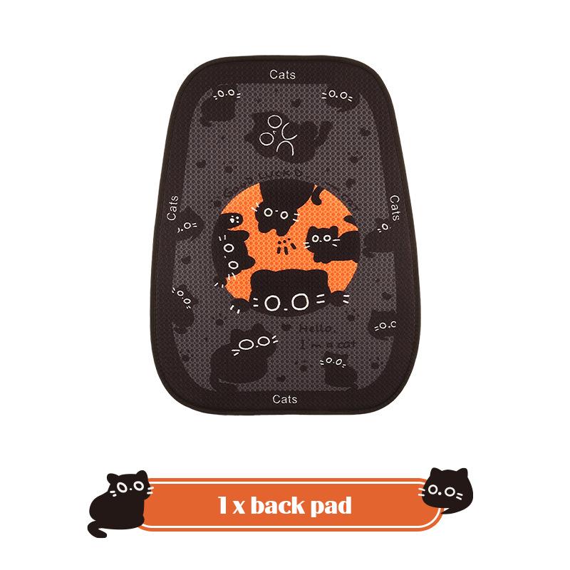 Cute Cartoon Car Seat Cushion Personality Cat Pattern Men's Women's Car Seat Cover Interior Accessories Four Seasonal Universal