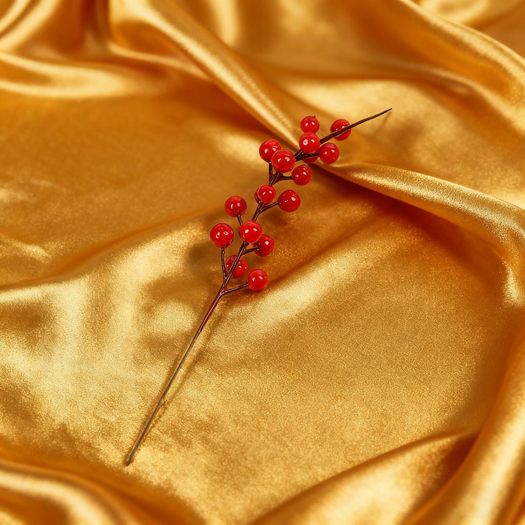 Holiday Artificial Red Berry Stem Decoration