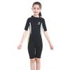2.5mm Neoprene Kids Full Wetsuit Short Sleeve Girls Diving Swimming Snorkeling Warm UV Protection Water Sports