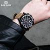 Men's Army Sports Chronograph Quartz Watches Leather Strap Luminous Waterproof Wristwatch Man Relogios Clock 2094 Silver