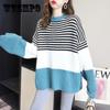 Striped Sweater Women Autumn and Winter New Loose Knitted Bottoming Shirt All-match Pullover Outwear