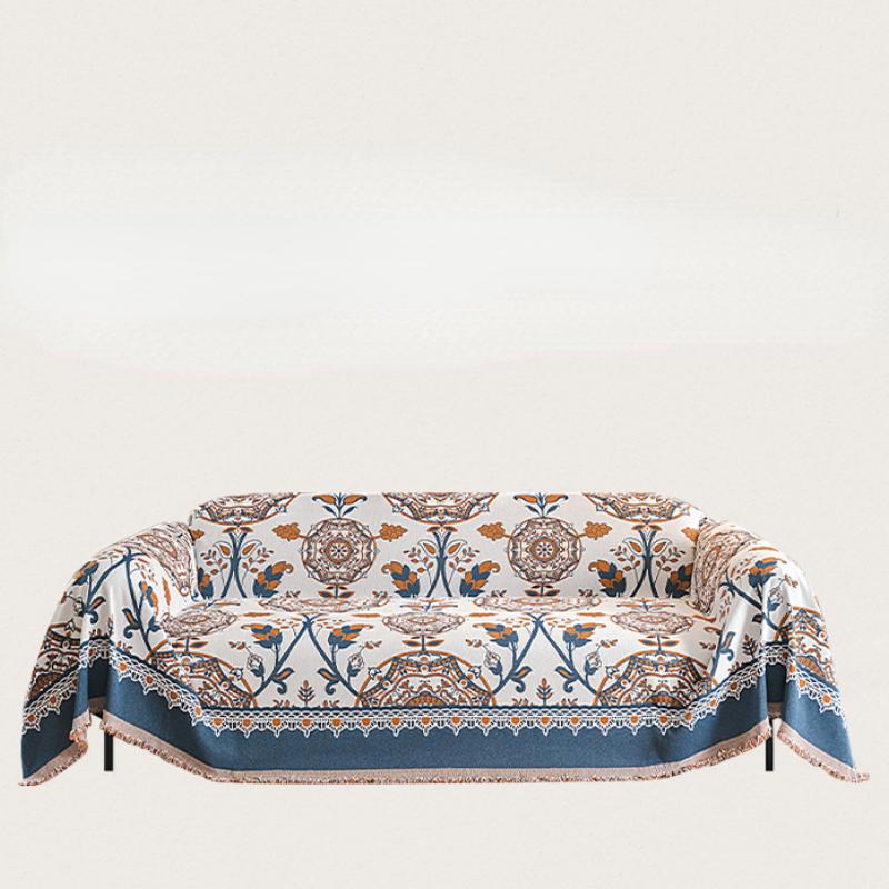 Эксклюзивное винтажное полотенце для дивана из ткани шенилл в американском стиле, чехлы для дивана, пылезащитный чехол для декора гостиной, пригодные для машинной стирки