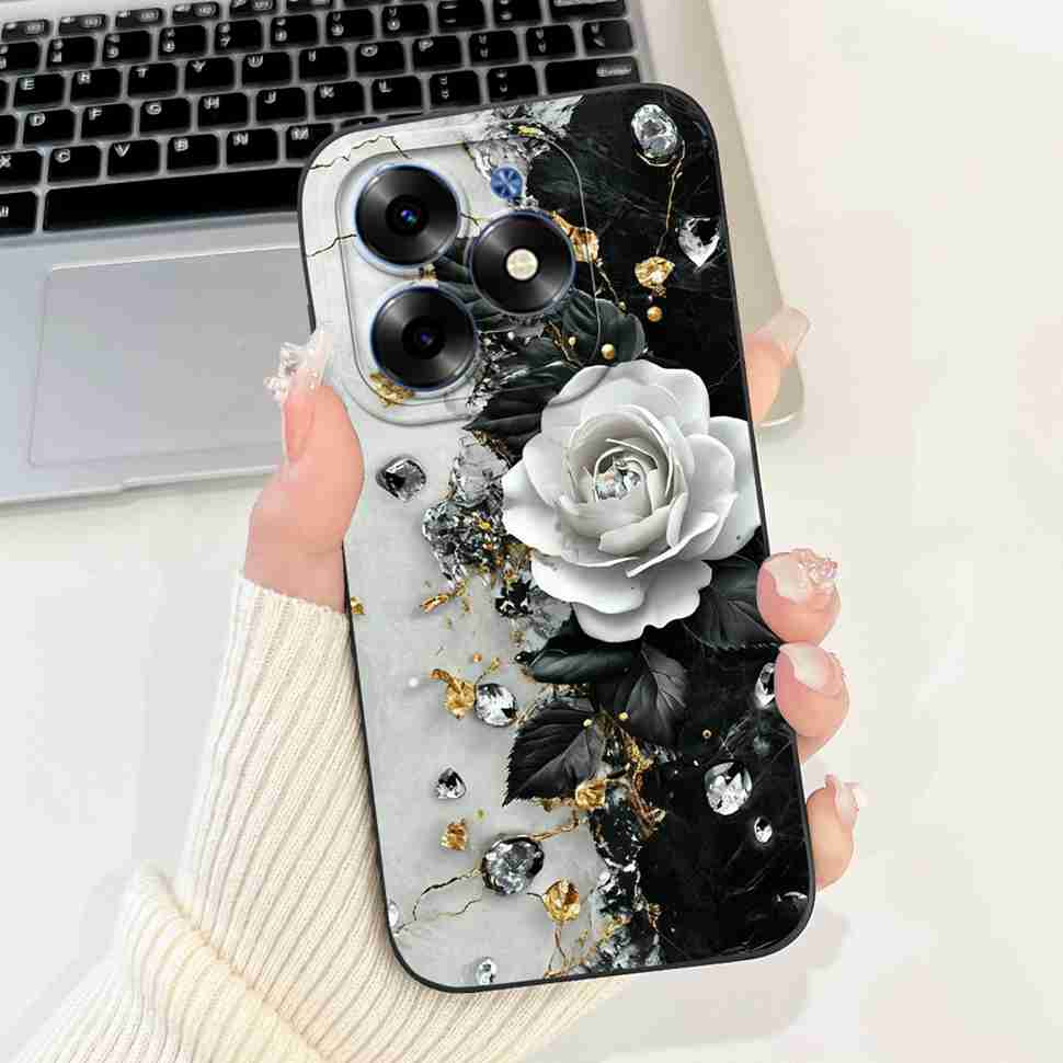 Розовый Кот Для Tecno Spark Go 2024 Чехлы BG6 Мягкий Силиконовый Чехол Для Tecno Spark 20 Spark20 SparkGo 2024 Корпус Чехол Для Телефона