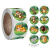 50-500pcs Zoo Animals Cartoon Stickers for Kids Classic Toys Sticker School Teacher Reward Sticker 1 Inch Pattern Tiger