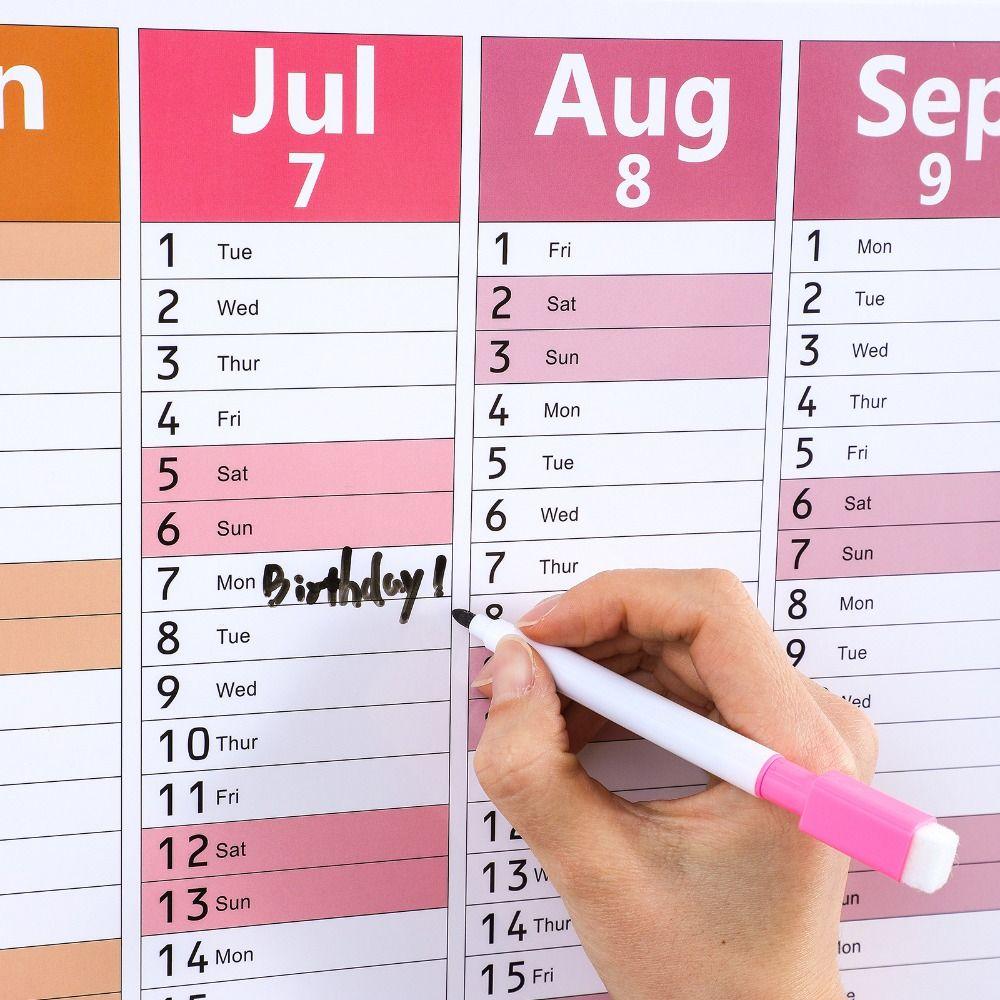 Colorful 2026 English Calendar 42x100cm Monthly Planner Calendar 12 Month Calendar  School