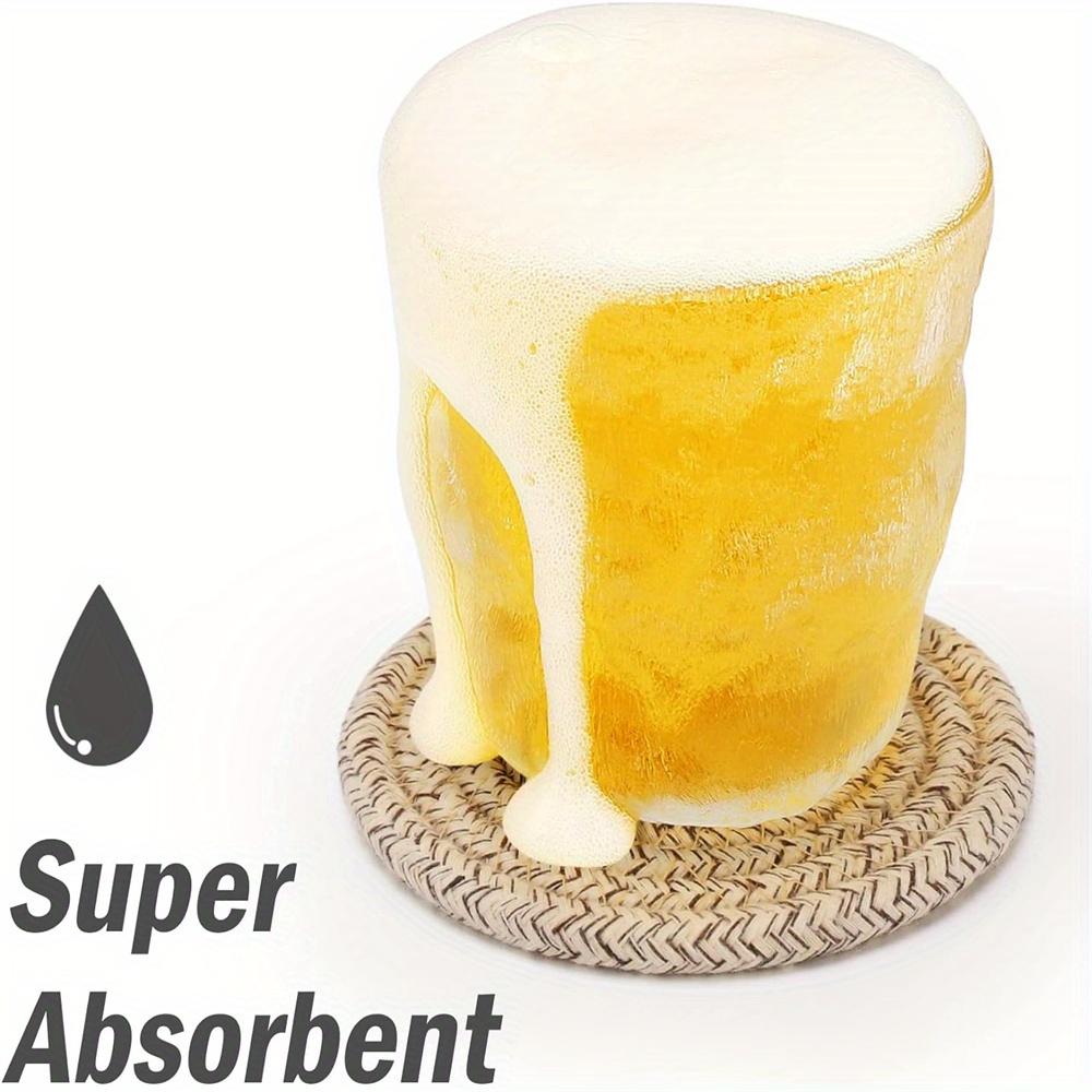 9 шт./упаковка 8 подстаканников с 1 подставкой, Впитывающие хлопковые подставки, Минималистичный набор подстаканников для домашнего декора, Защита деревянной столешницы