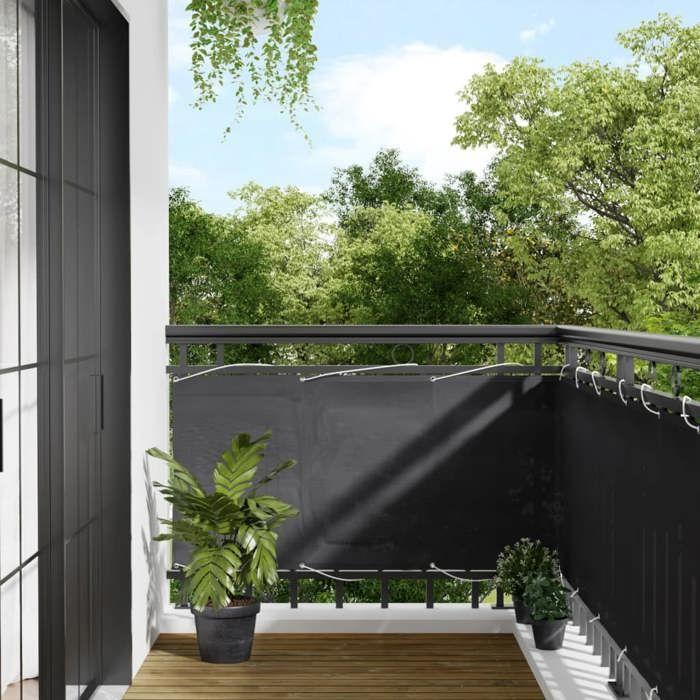 VidaXL Balcony Screen, Garden Privacy Screen, Protection Screen, Outdoor Terrace Privacy Screen, Anthracite 100% 4000046