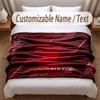 F1 Printed Flannel Blanket Custom Name Text Soft Warm Throw For Bedroom Holiday Gift