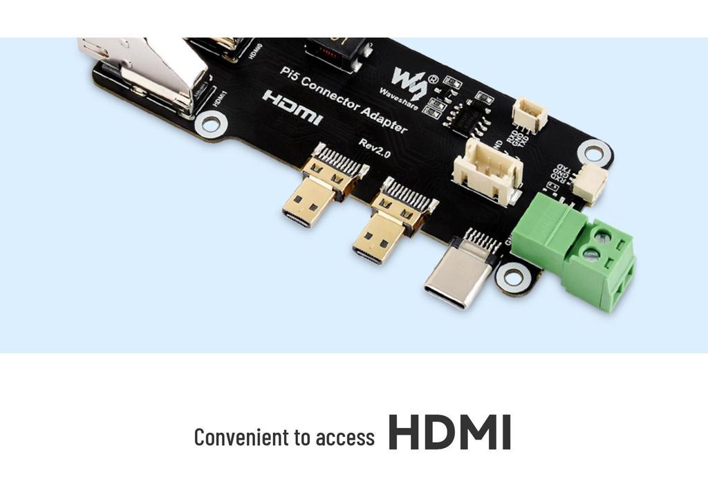 Многофункциональный адаптер Micro Snow: Micro HDMI на HDMI, Совместим с Raspberry Pi 5/4B, Двойные варианты питания