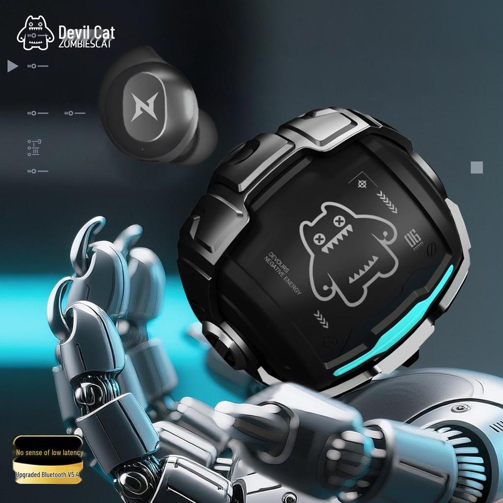 Беспроводные Bluetooth-наушники для сна и игр Devil Cat B12 с AI-переводом (Модель 2025 г.)