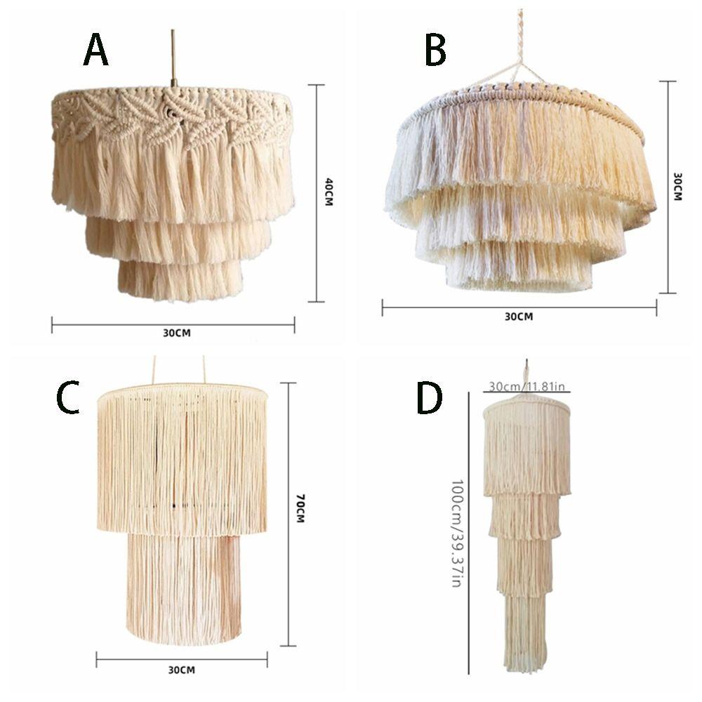 Тканый гобелен ручной работы, изысканный классический абажур с кисточками из макраме, креативный деревенский подвесной светильник, чехол для ресторана