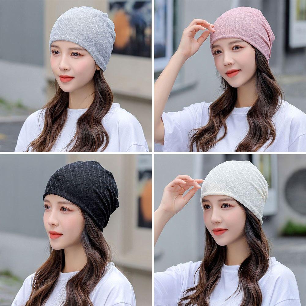 Шапка-бини в стиле хип-поп, шарф, дышащая вязаная шапка, сетчатая кепка от солнца для женщин