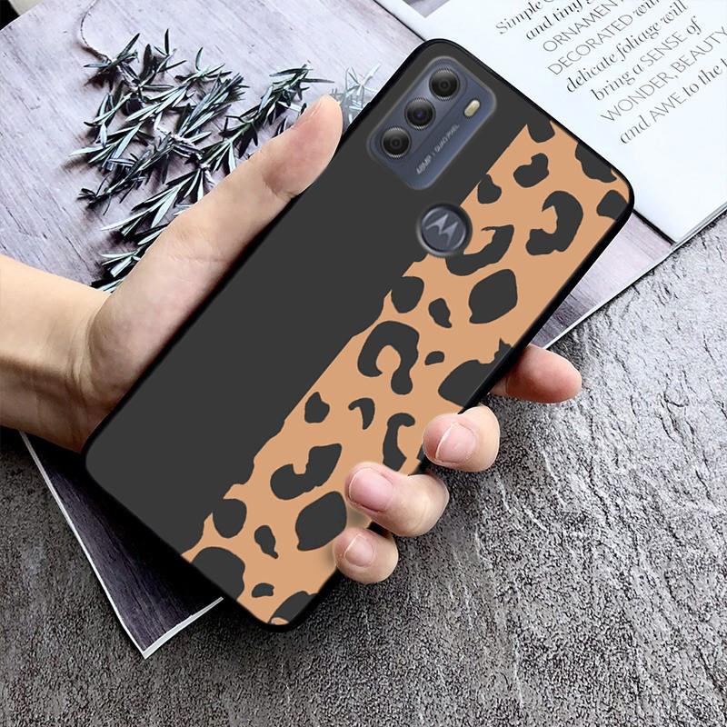 Leopard Phone Case For Motorola G Stylus 5G G Play G35 G45 G54 G24 G86 G04S E13 E14 E32 E32S