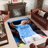 Haaland 207 Customize Your Name Floor Rug Office Rug Design for Kitchen Game Room Outdoor Bedrooms Antislip Carpet Anime Office Decor