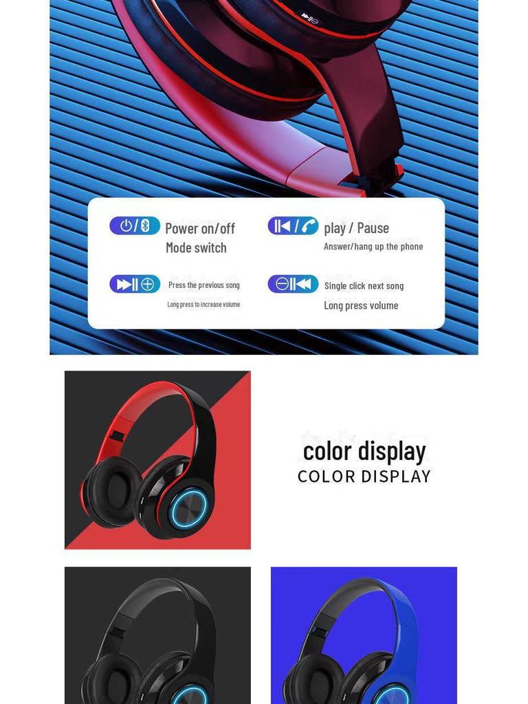 Яркая Bluetooth-гарнитура с мощными басами — беспроводные спортивные и игровые наушники
