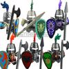 Средневековая Фигурка MOC Строительный Блок Замок Доспехи Рыцари-Тамплиеры Ополченцы Солдаты Артиллеристы Щит Шлем Собираемые Кирпичные Игрушки N10