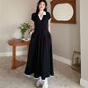 Large Size Chubby Mm2-300 Jin Pear Shaped Figure Dress for Women, Summer Casual Retro Dress, Belly Covering and Slimming Long Dress