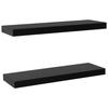 VidaXL Floating Wall Shelves 2 Pcs Black 60x20x3.8 Cm 288201