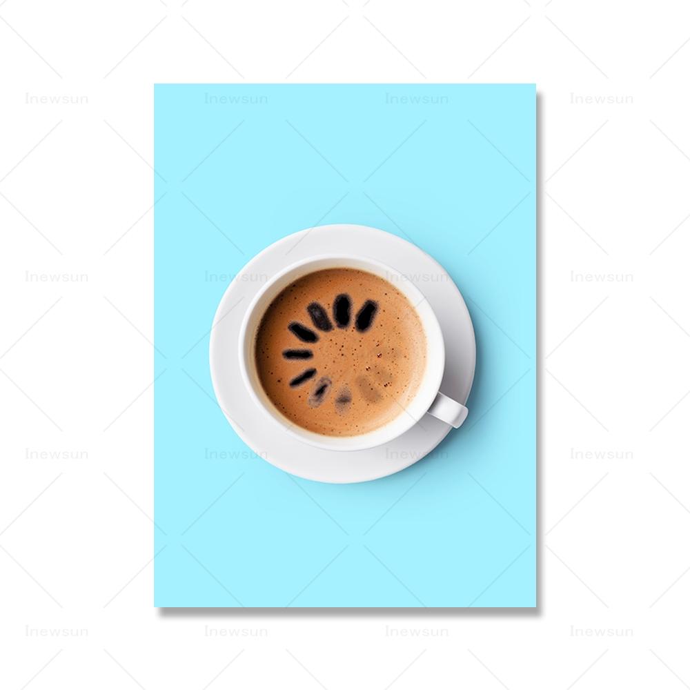 Pizza Champagne Fruit Cream Poster and Print Cartoon Food Canvas Painting Wall Art Pictures Kitchen Bar Club Room Home Decor