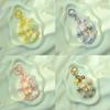 Cute Cartoon  Beaded Pendant Keychain Anime Keyring Backpack Pendant Flocking Bag Doll Decoration Accessories Gifts