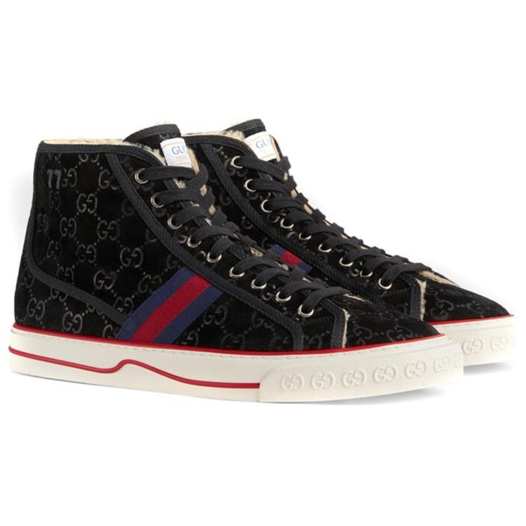 GUCCI Tennis 1977 Stylish Skateboarding Shoes Women's Black 649327 UJ510 1076
