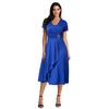 Trendy Plus Size Summer Vogue Sexy Asymmetric Hem V Neck Mini Dress For Fashion Forward Women
