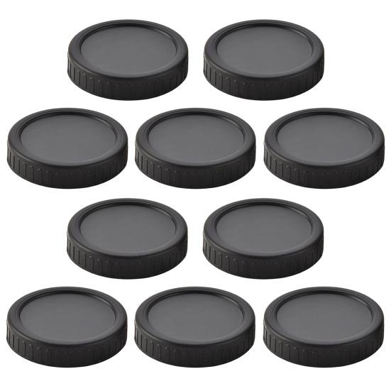 10Pcs 86MM Wide Mouth Jar Lid Silicone Seal Airtight Food Grade BPA Free Heavy Duty Leak-proof Colorful Universal Round Cup Can Cover