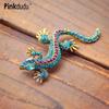 Fashion Alloy Inlaid Rhinestone Gecko Brooch Retro Colored Animal Brooch for Women Jewelry Accessories Gifts PD532