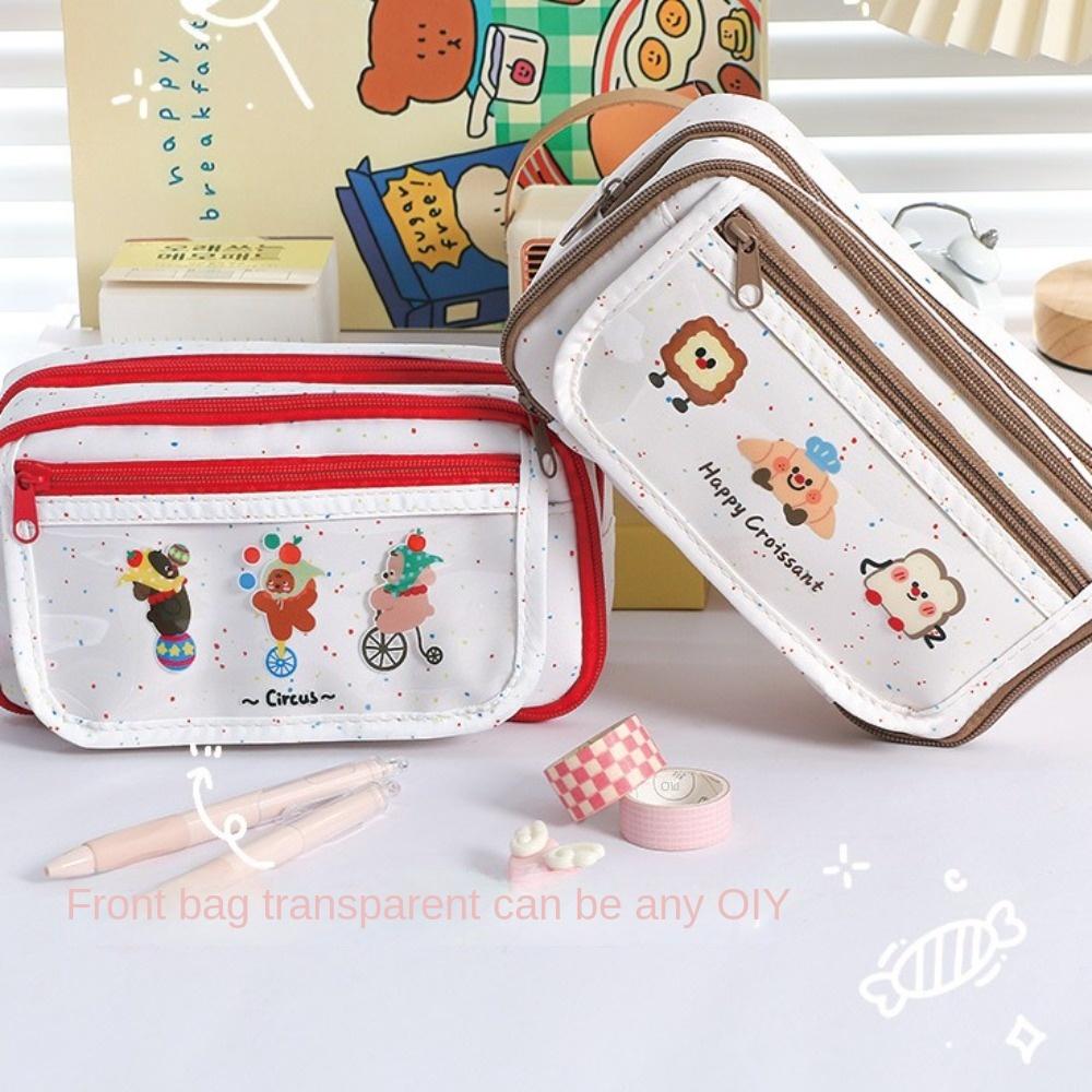 Animal Bear Dog Korean Pencil Bag Cosmetics Storage Stationery Storage Bag Office Supplies