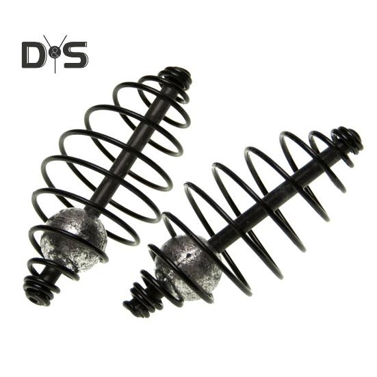 Кормушка для ловли карпа с грузилом, пружинная катушка, встроенная кормушка для метода, метатель приманки, держатель для приманки для карпа, корзина для клетки, рыболовные принадлежности