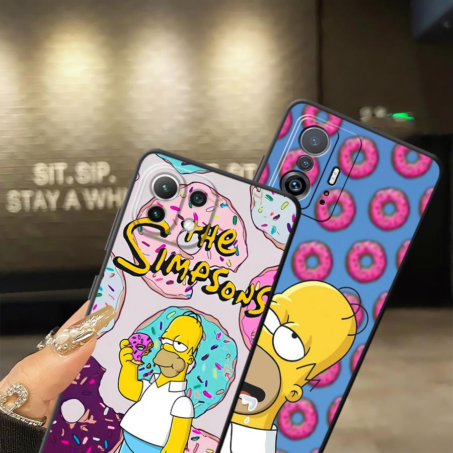 Чехол S-simpsons с пончиком для Xiaomi Mi 11T 14 Pro 10 11 13 Lite 9T CC9Pro 10T 13 9