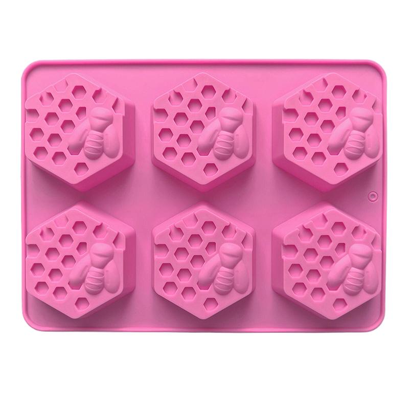 3D Bee Honeycomb Silicone Soap Mold Diy Soap Making Supplies Handmade Chocolate Cake Decoration Baking Tools