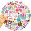 50 Coconut Girl Graffiti Stickers Guitar Laptop Suitcase DIY Waterproof Stickers