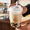 10 шт. Прозрачные кофейные стаканчики с крышками U-образной формы Одноразовые стаканчики для горячих напитков, молочного чая, напитков на вынос