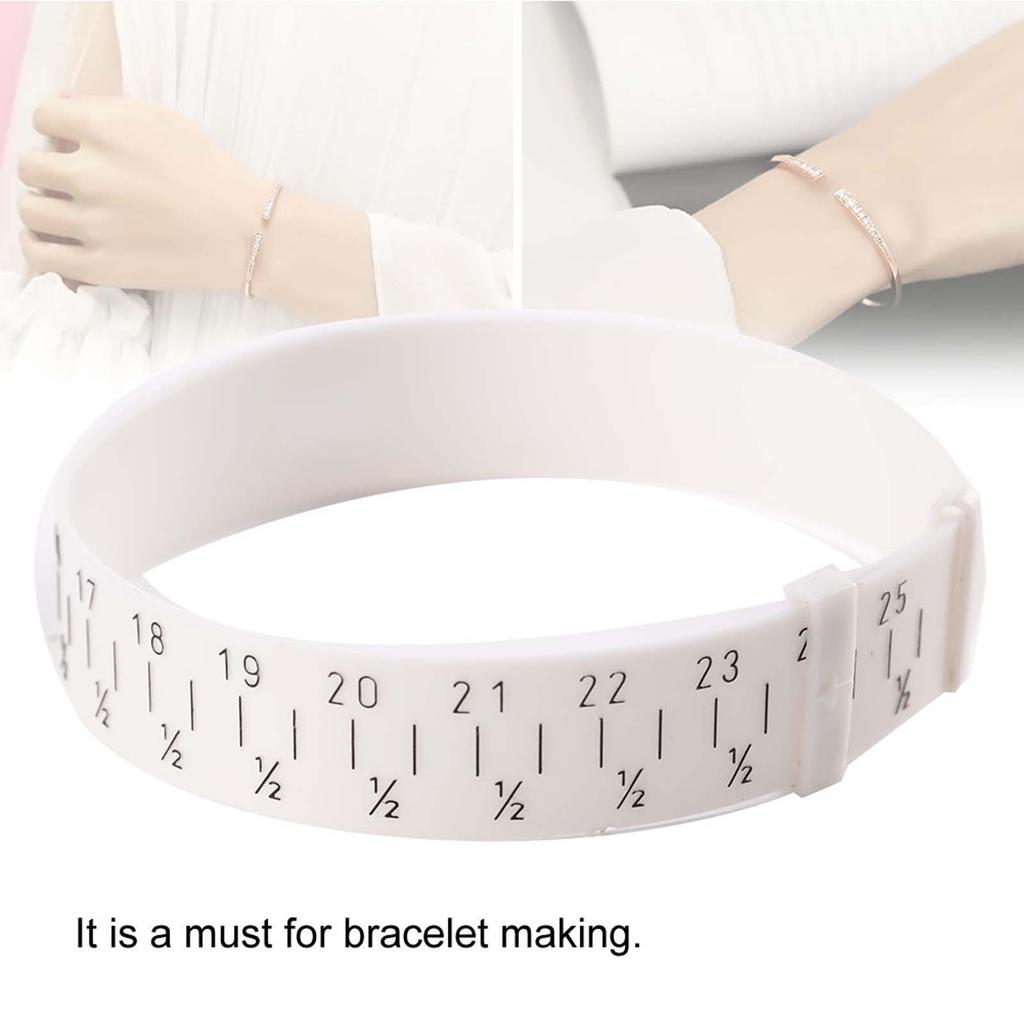 Plastic Bracelet Bangle Gauge Sizer Jewelry Measure Wrist Size Tool 15-25cm
