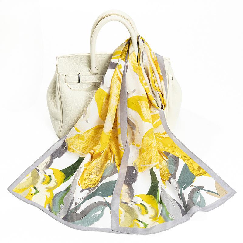 New Style of Silk Scarf for Women Small Long Mulberry Silk Hairband Versatile Small Scarf Scarf