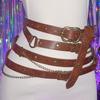 Metal Pin Buckle Viking Waist Belts Adjustable Chain Belt  Dress Wear