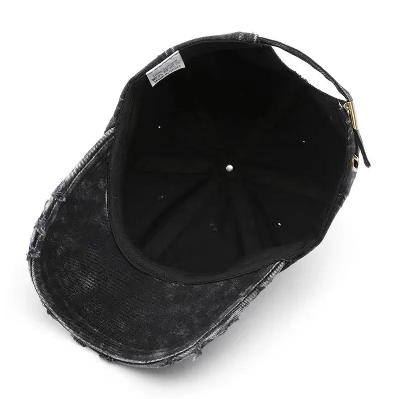 Японские новые стираные джинсовые бейсболки Мужские Женские Snapback Весна Осень Спортивные Однотонные Кепки Хип-хоп Кепка Кепка от солнца