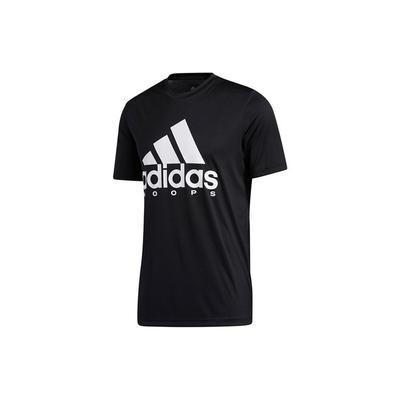 Футболка Bos Hoops с круглым вырезом и коротким рукавом для мужчин, черная GN7265