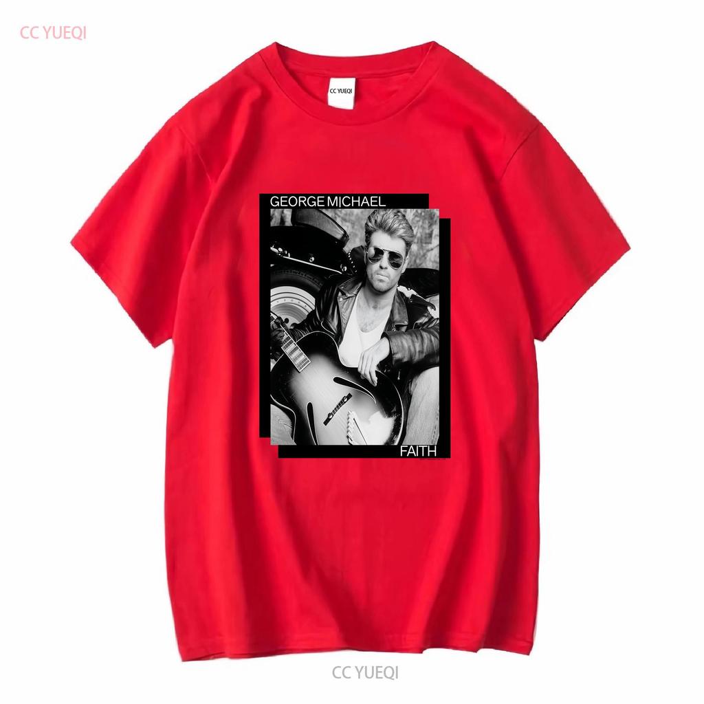 George Michael Faith T Shirt Cotton All Sizes EL066 vintage Washed streetwear homme designer clothes Stylish Casual Stretched